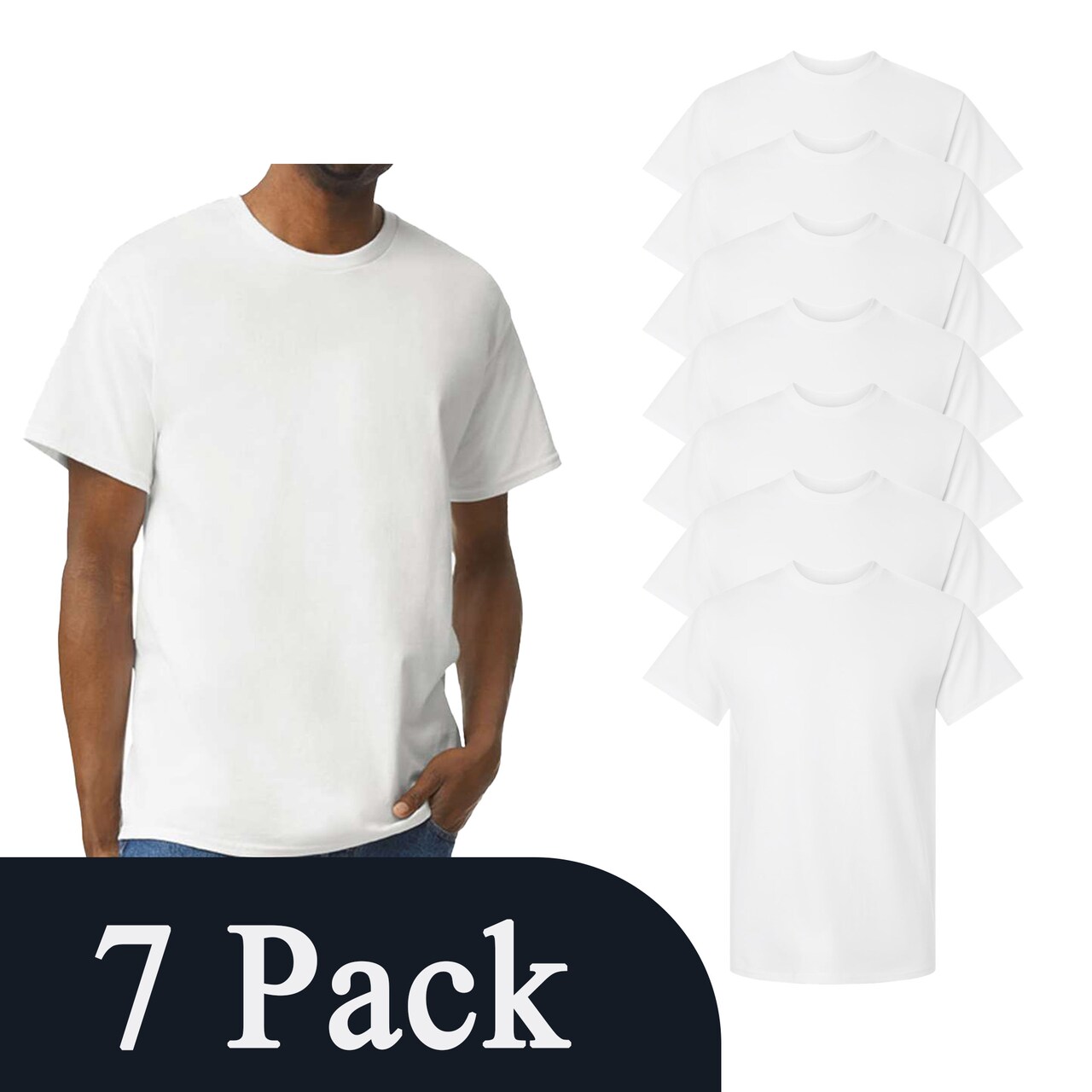 Gildan Ultra Cotton White Unisex Craft T-Shirt Blank Bundle for Screen Printing